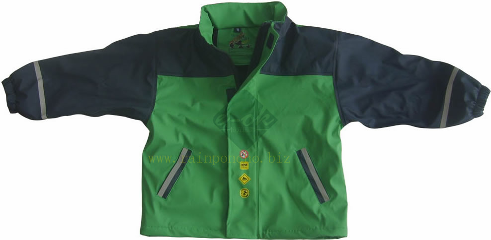 China Wholesale PU Raincoats kids